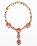 18KYG & Pink Tourmaline Necklace