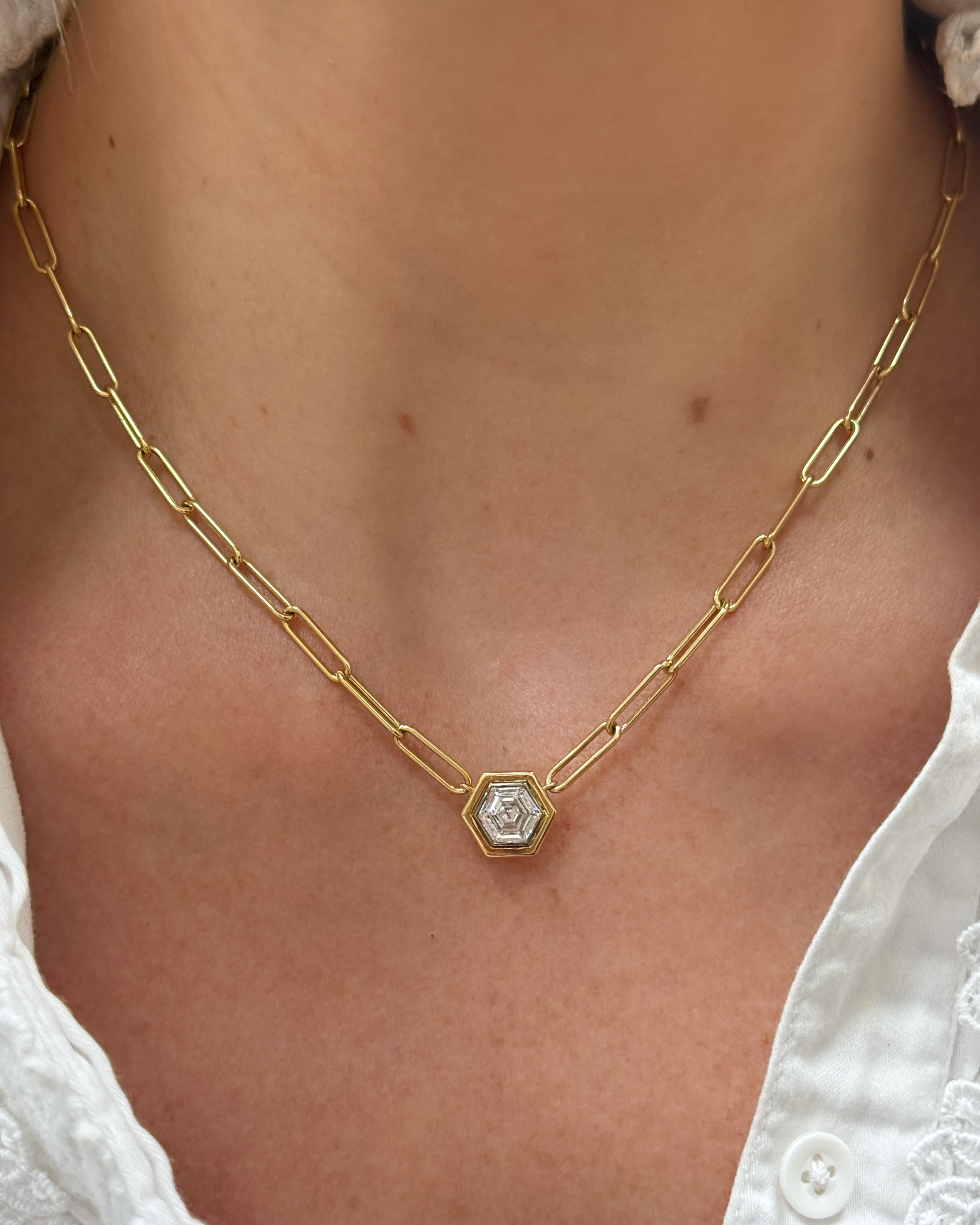 18KYG & WG Diamond Necklace