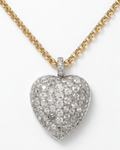 Victorian Heart Pendant on an 18KYG Rolo Chain
