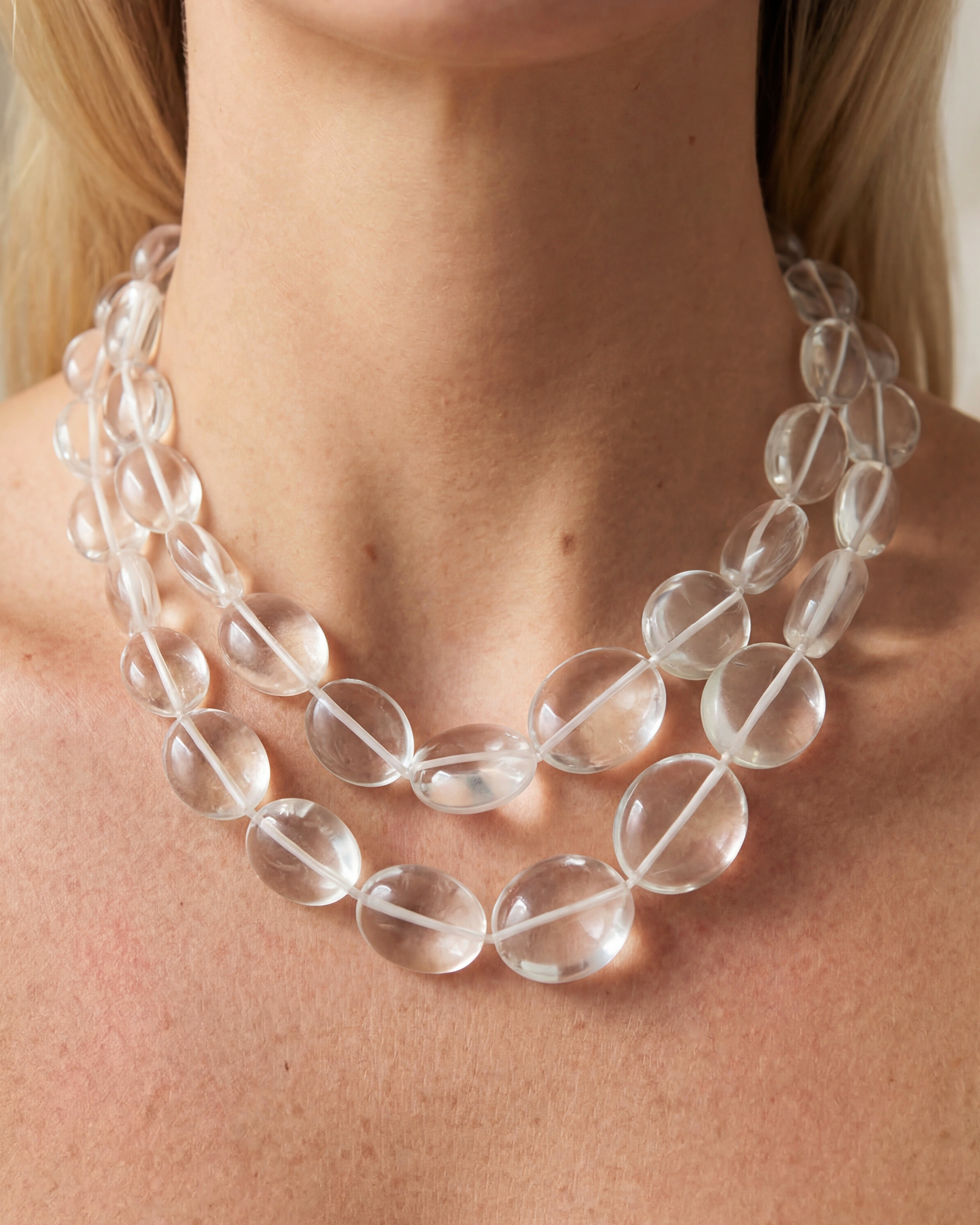 Rock Crystal & Pink Tourmaline Necklace