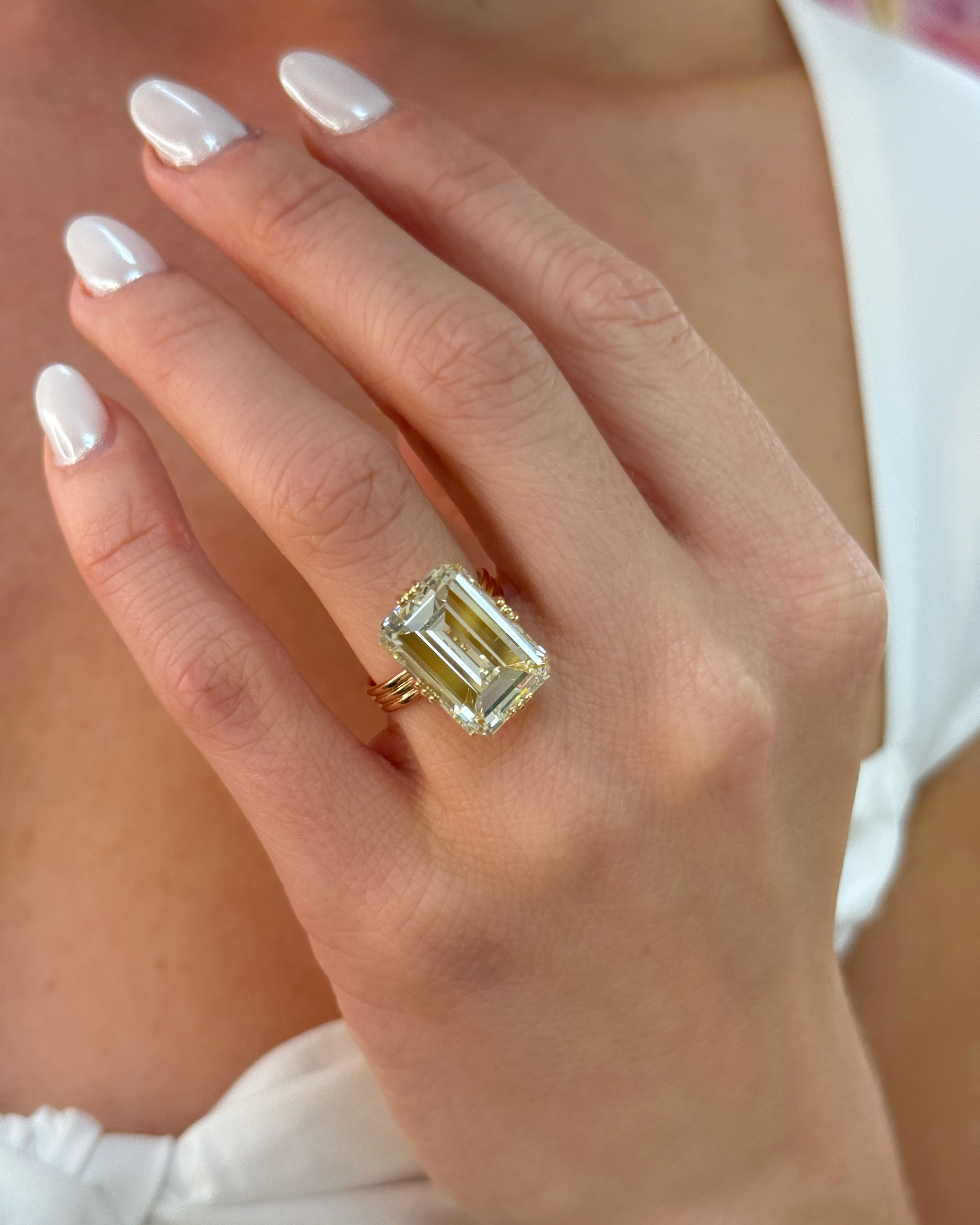 11.96ct Emerald Cut Diamond Ring