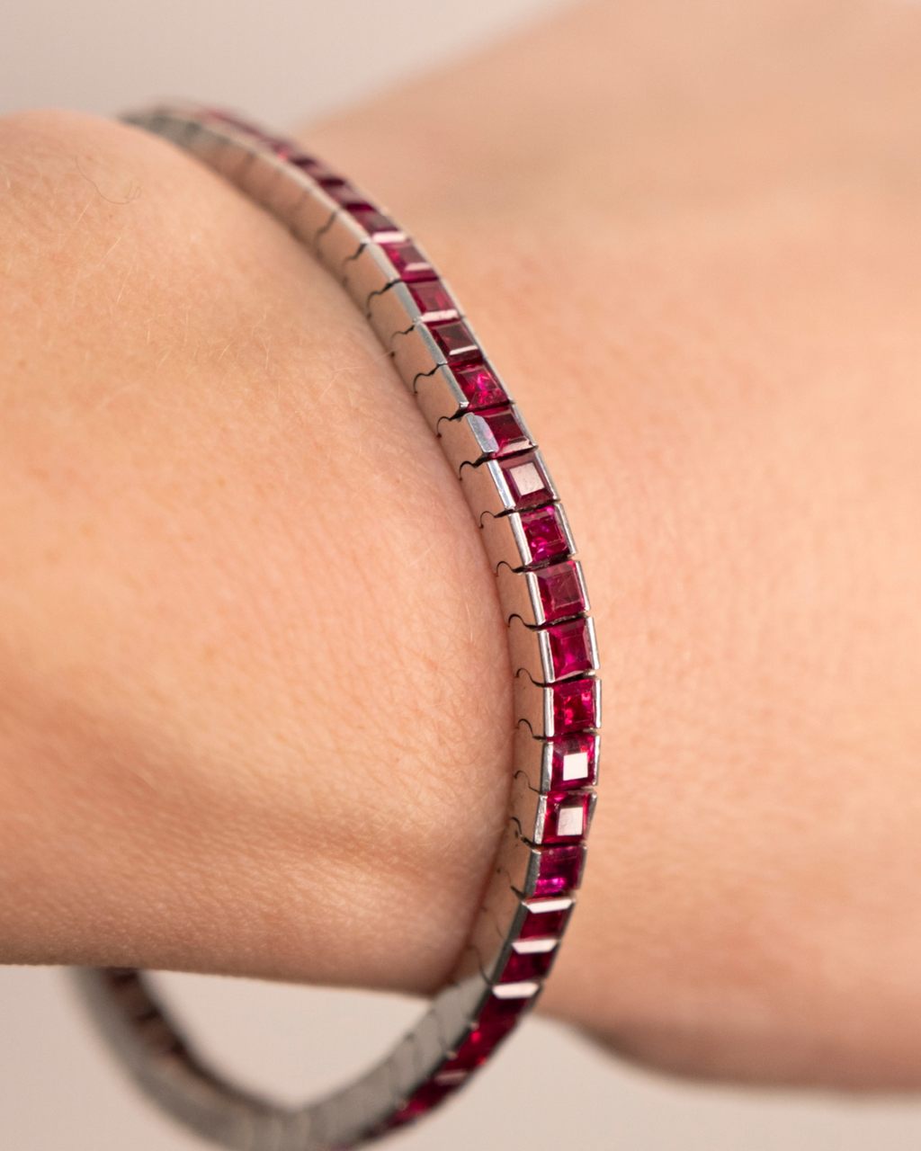 Vintage Gold & Ruby Line Bracelet