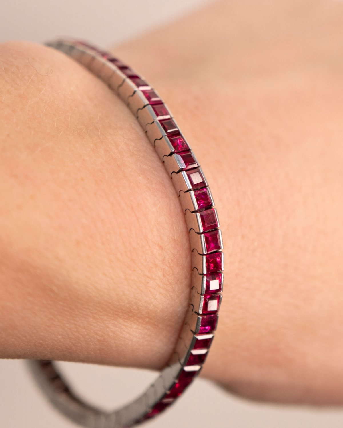 Vintage Gold & Ruby Line Bracelet