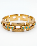 18KYG Victorian Turquoise Bangle