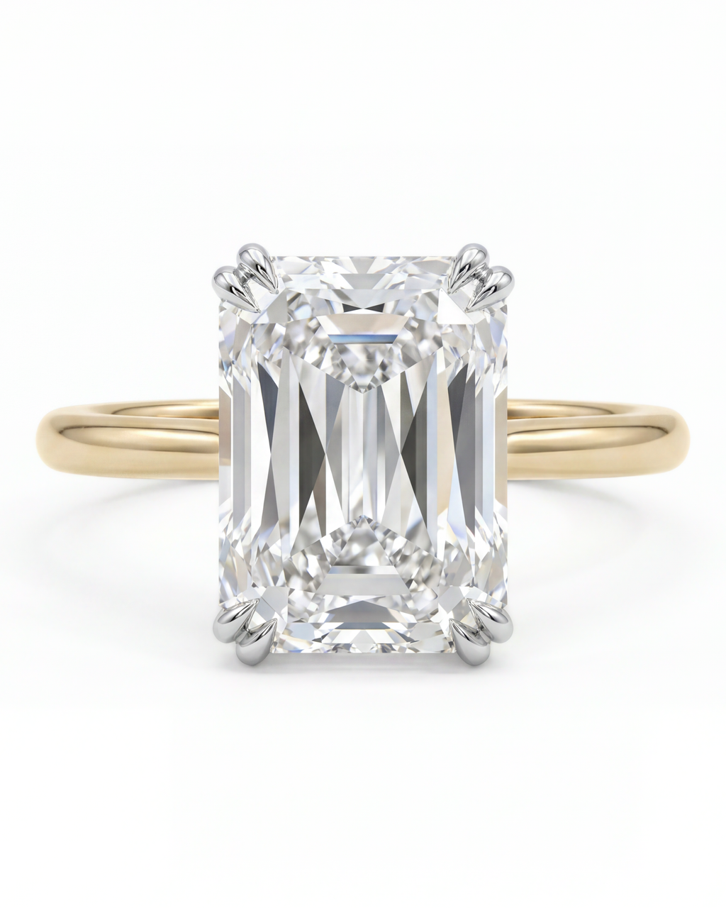 18KYG & Platinum 3.34ct Diamond Ring