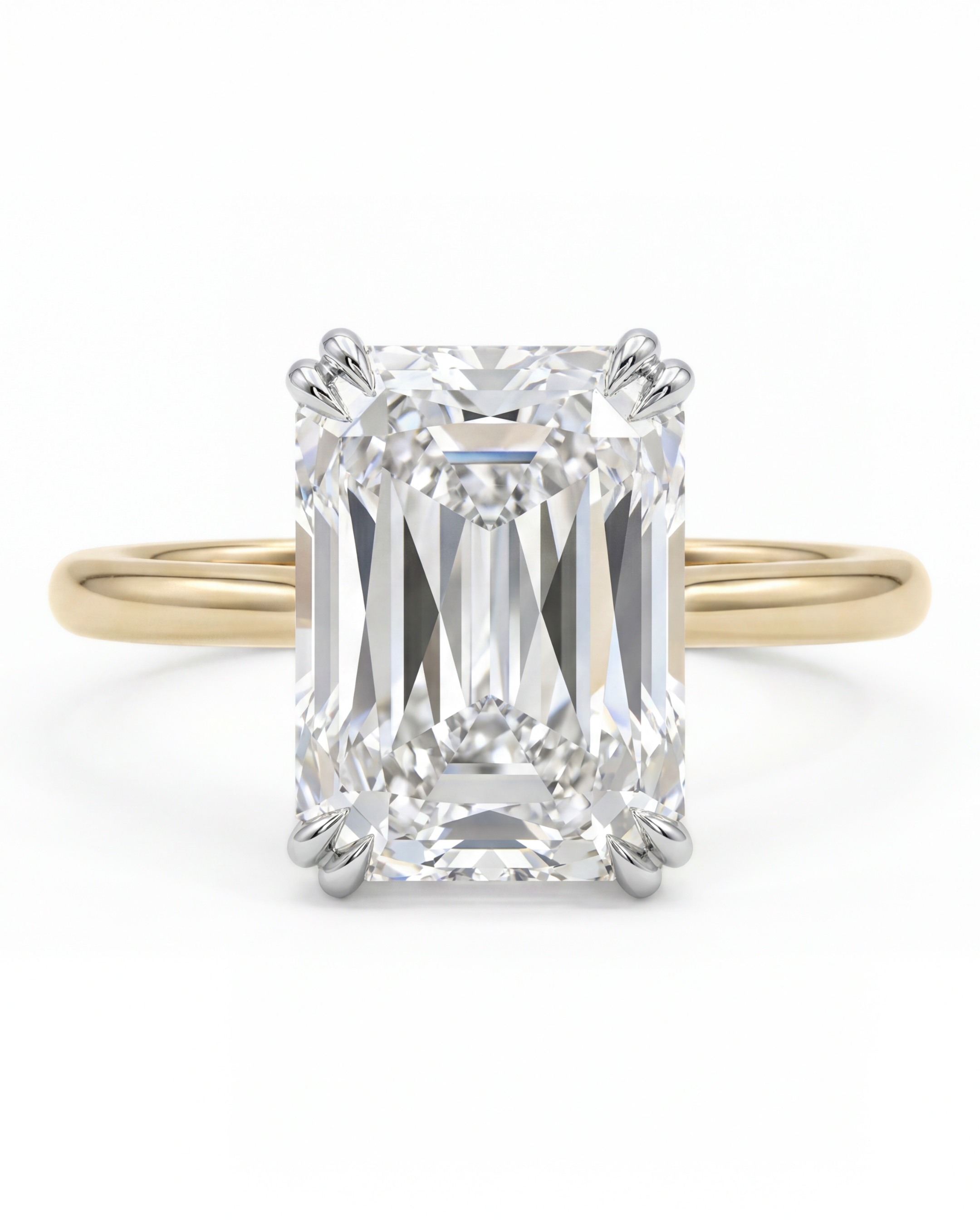 18KYG & Platinum 3.34ct Diamond Ring