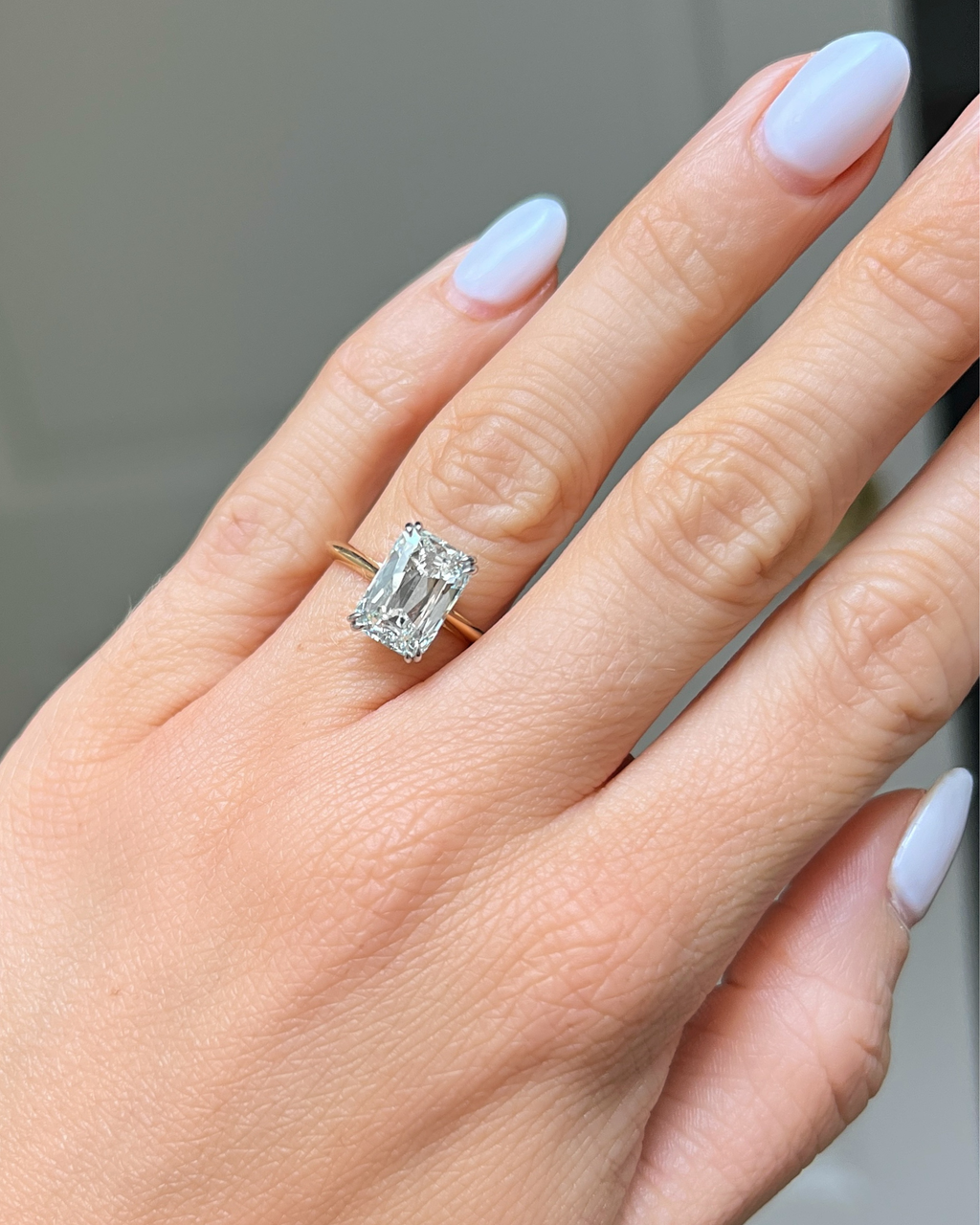 18KYG & Platinum 3.34ct Diamond Ring