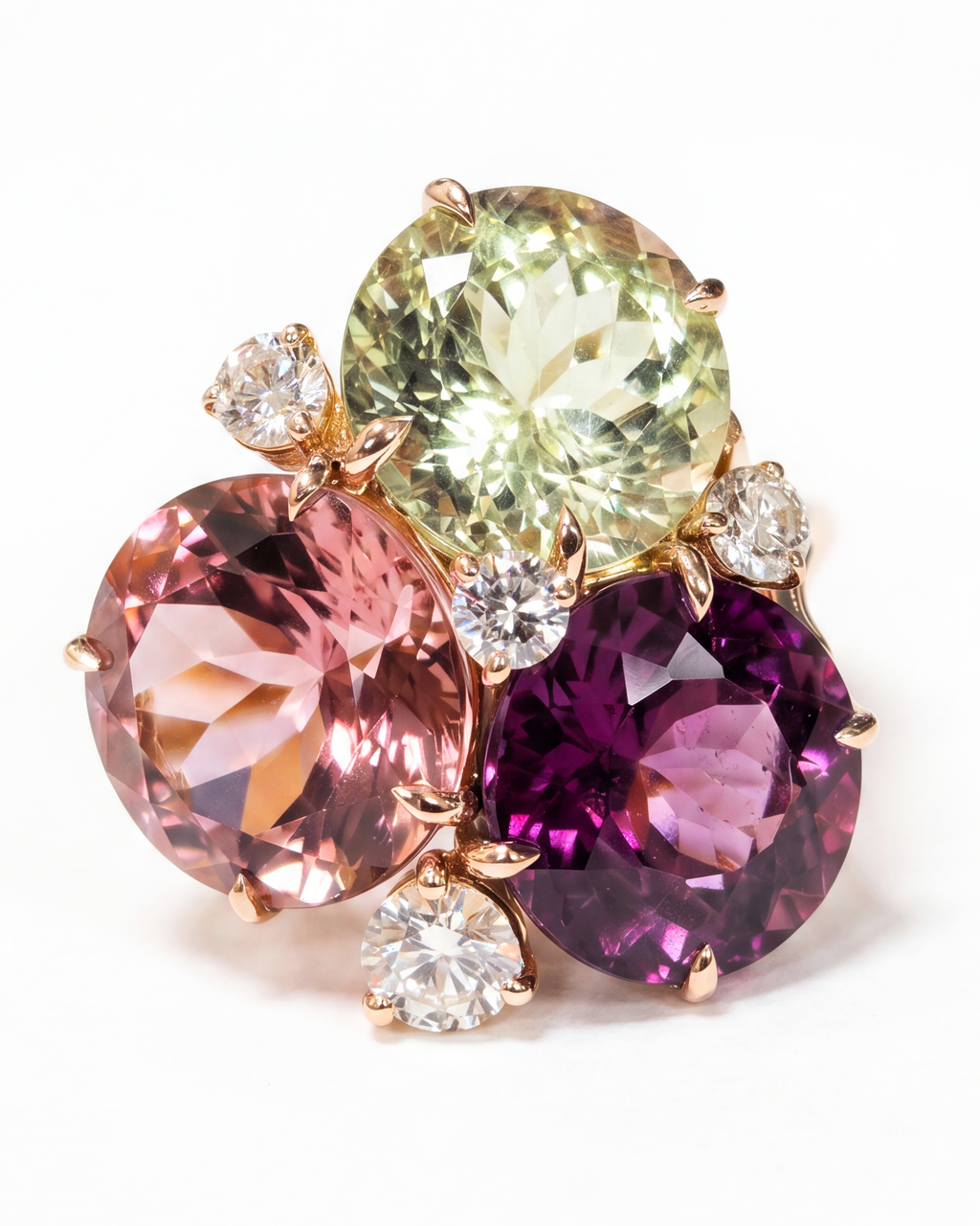 Tourmaline Cluster Ring