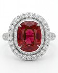 Platinum, Diamond & Thai Ruby Ring