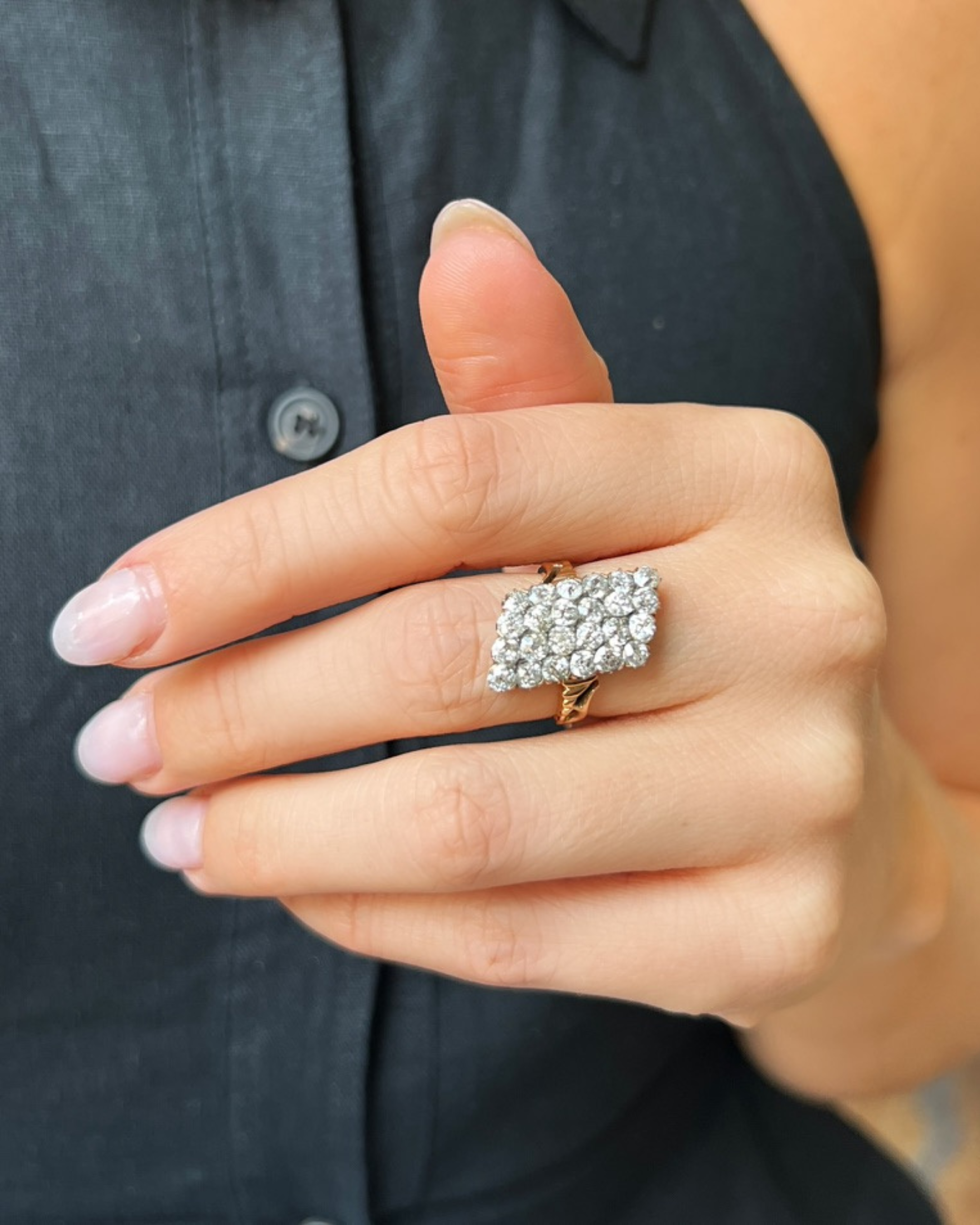 Vintage 14KYG Diamond Ring