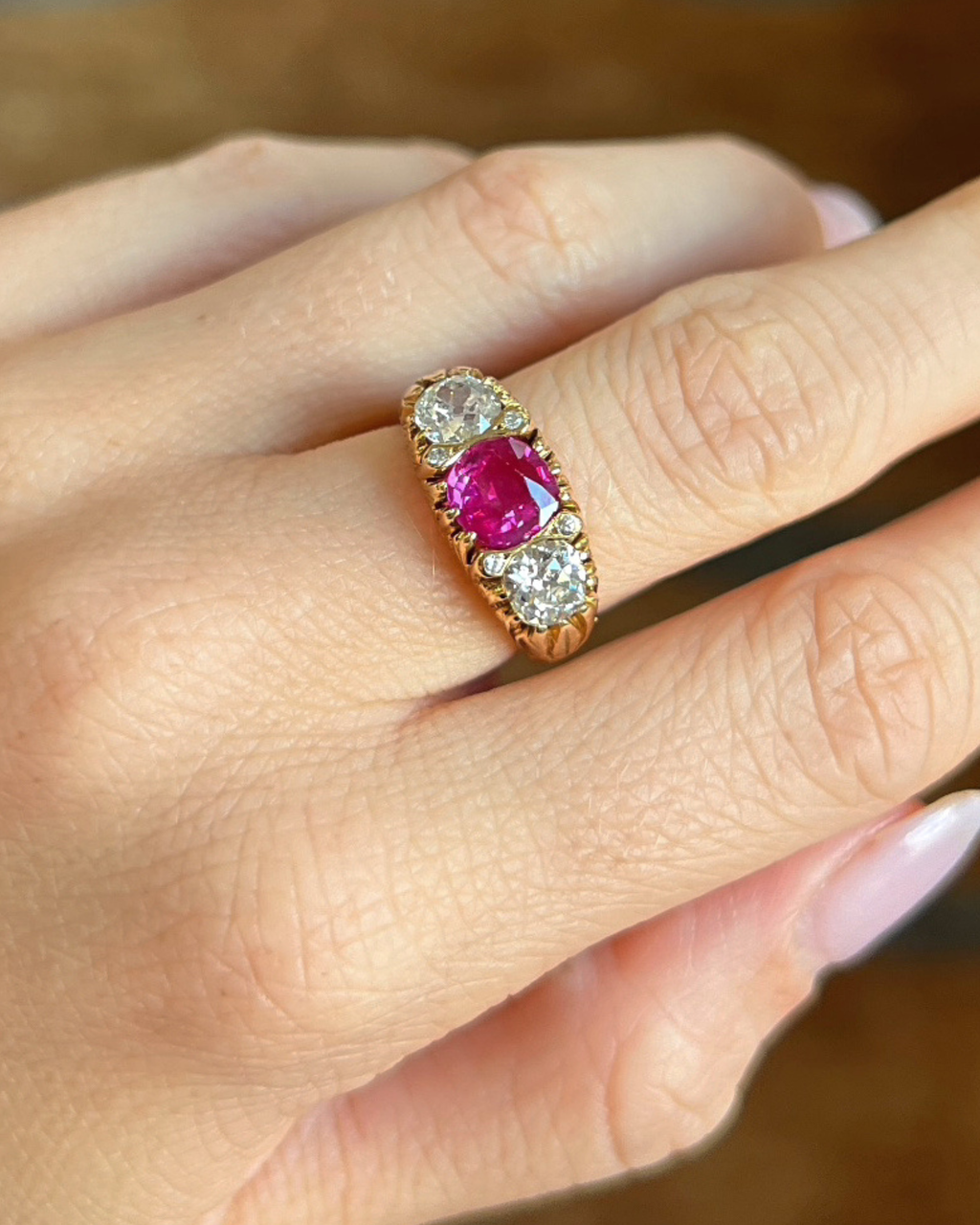 18KYG, Ruby & Diamond Ring