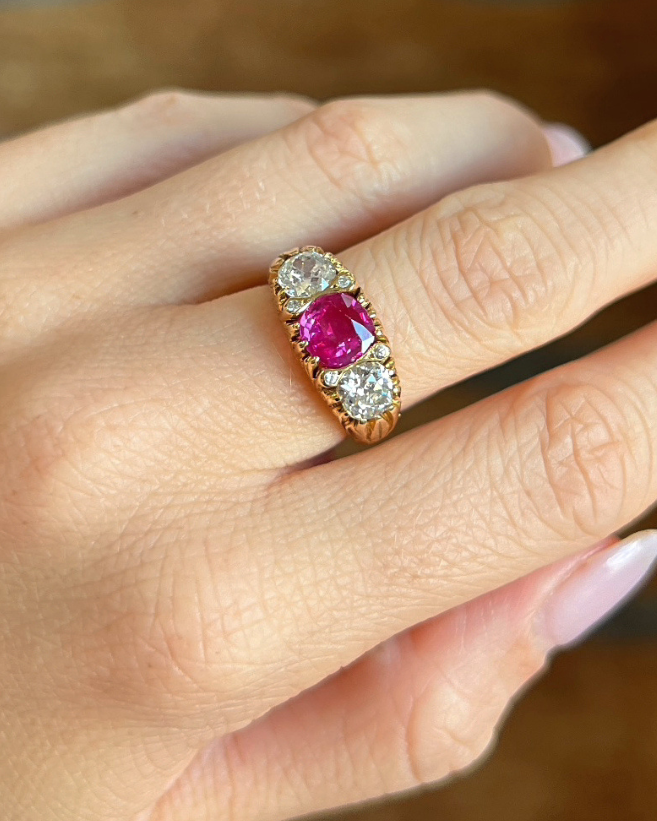 18KYG, Ruby & Diamond Ring