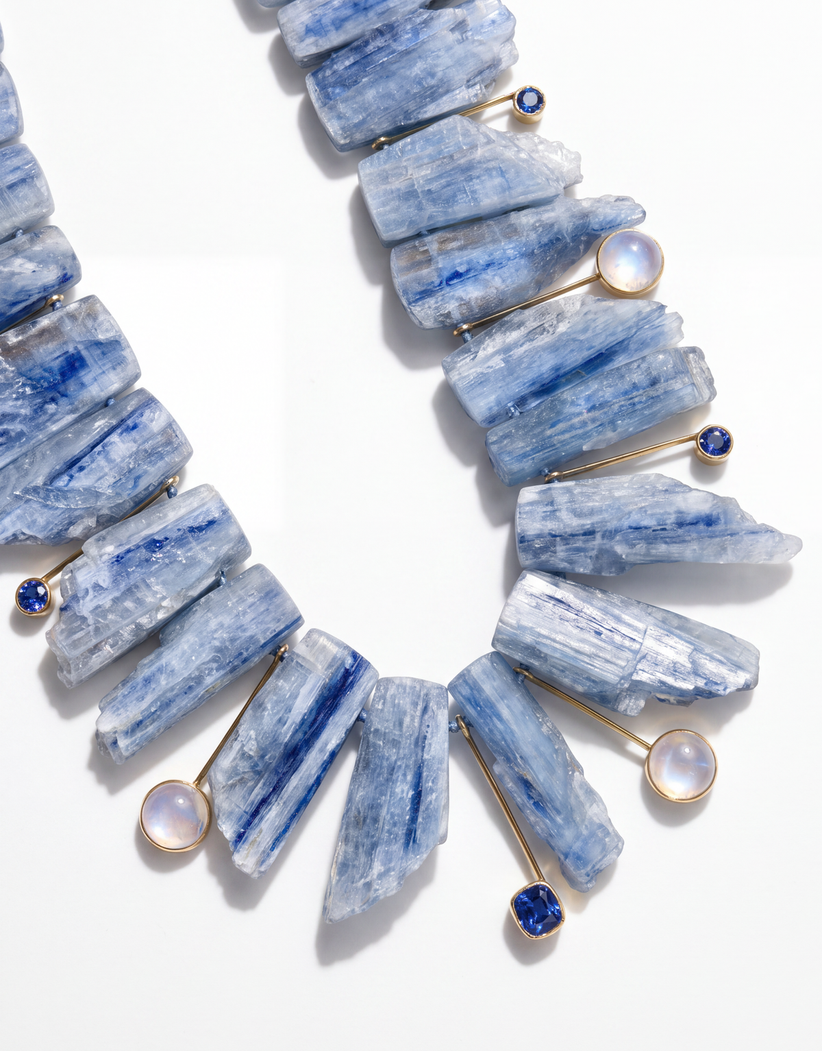 Kyanite, Moonstone, Tanzanite & Sapphire Necklace