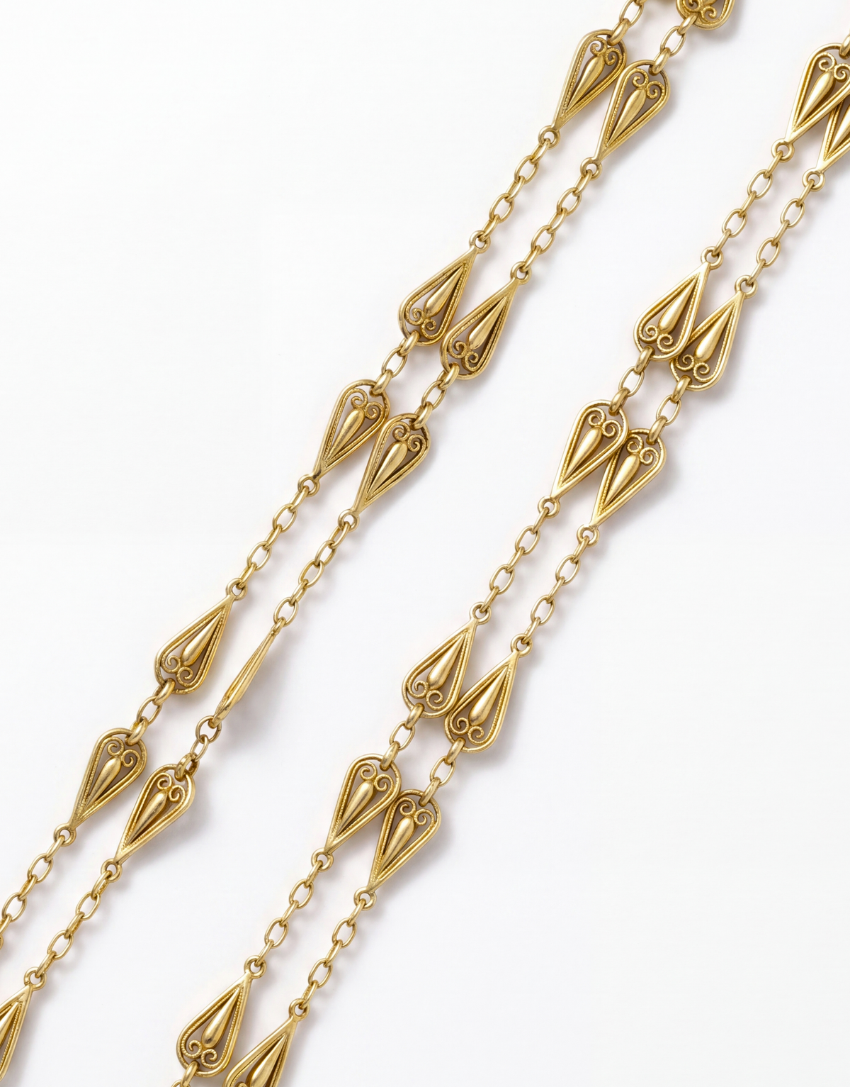 18K Yellow Gold Art Nouveau Chain