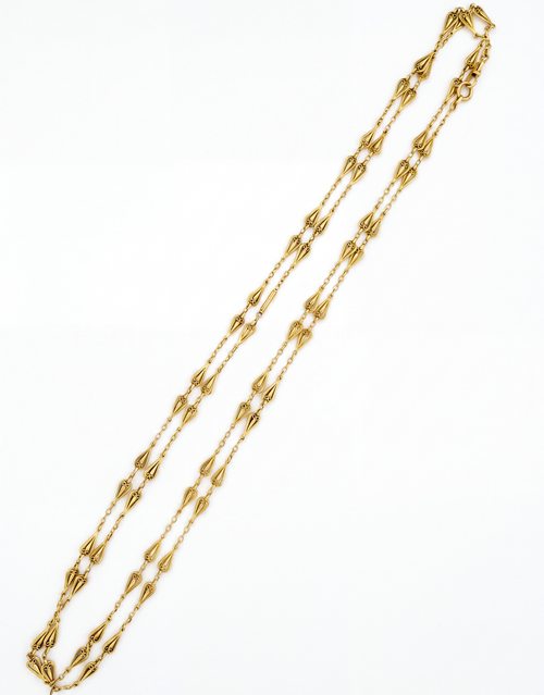 18K Yellow Gold Art Nouveau Chain