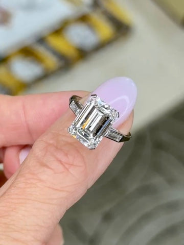 5.05ct Emerald Cut Diamond Ring