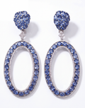 18KWG, Sapphire & Diamond Earrings