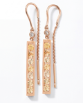 18KRG, Imperial Topaz & Diamond Earrings
