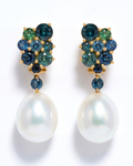 Tourmaline & Tahitian Pearl Earrings