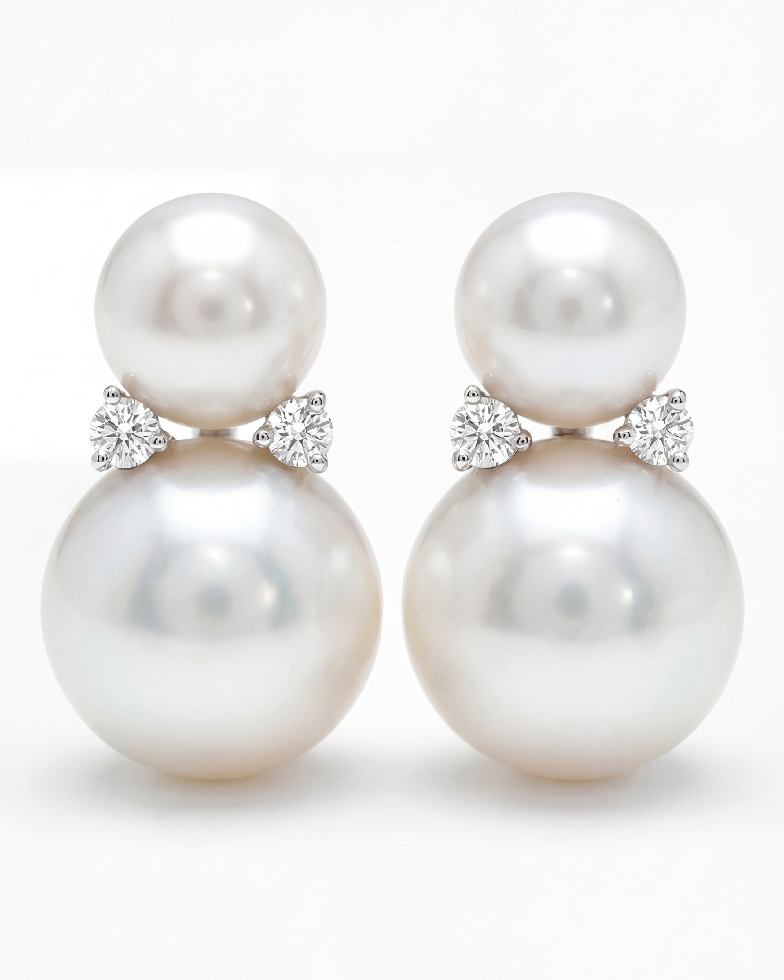 South Sea Cultured Pearl & Diamond Earrings