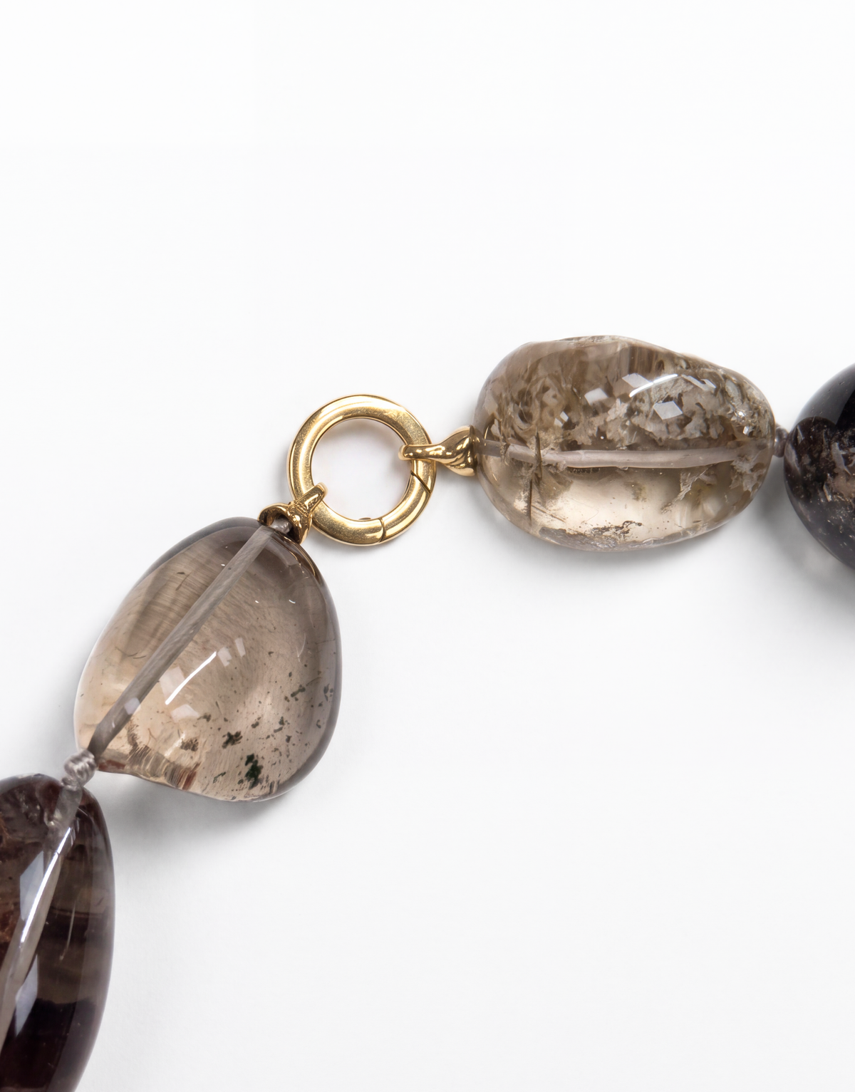 18KYG & Iodenite Quartz Necklace
