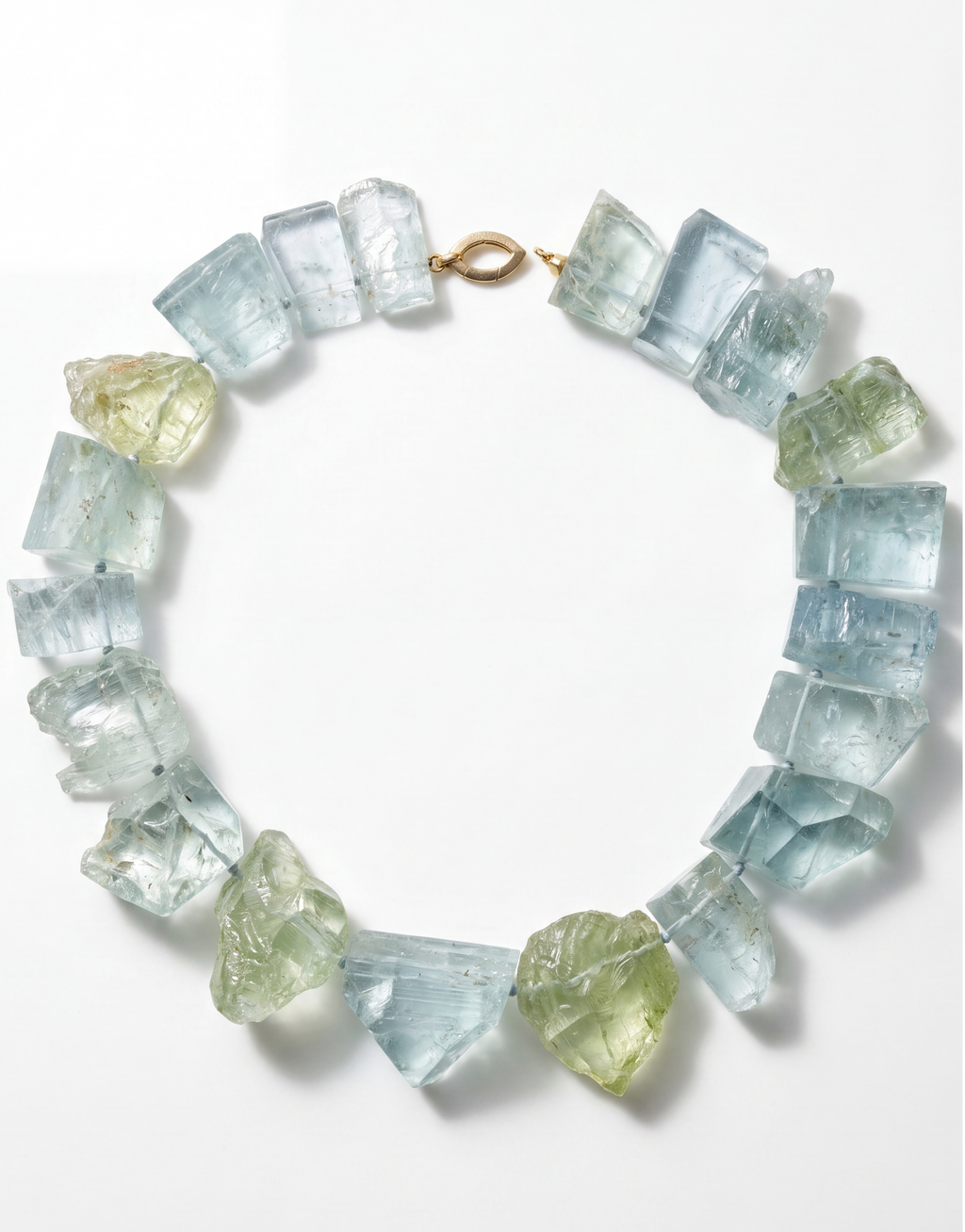 18K Yellow Gold & Beryl Shard Necklace