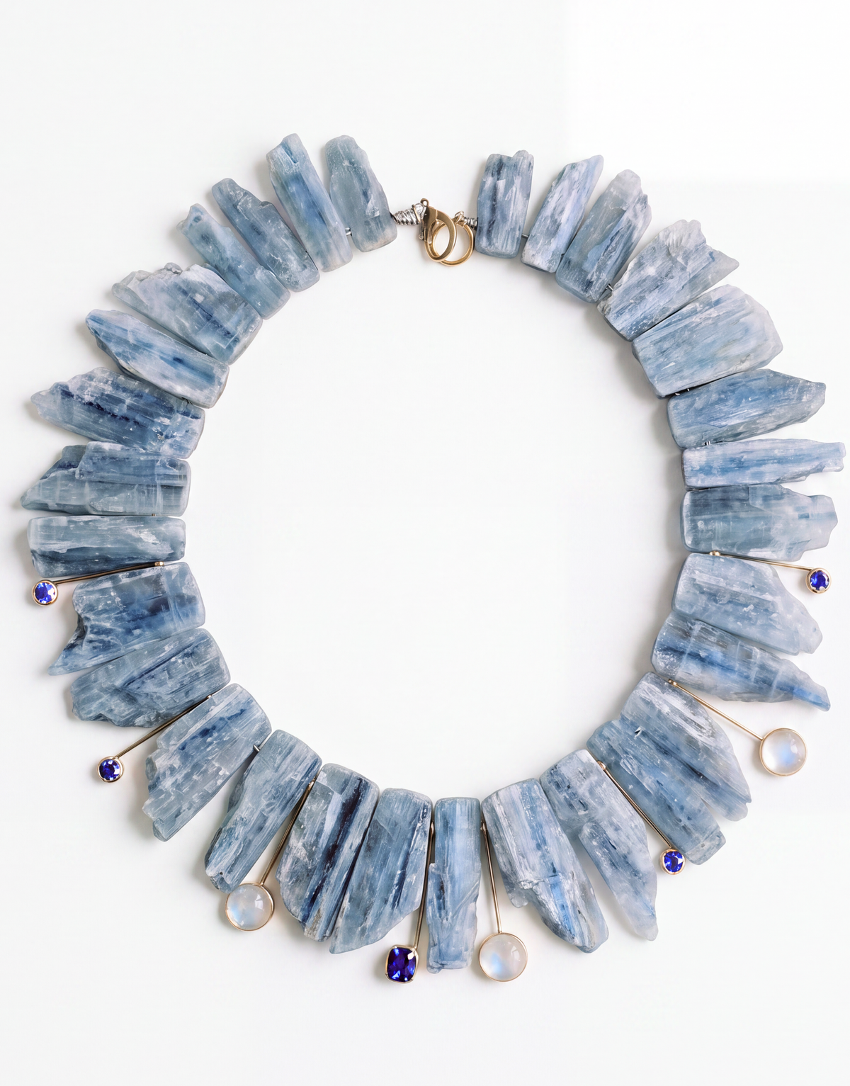 Kyanite, Moonstone, Tanzanite & Sapphire Necklace