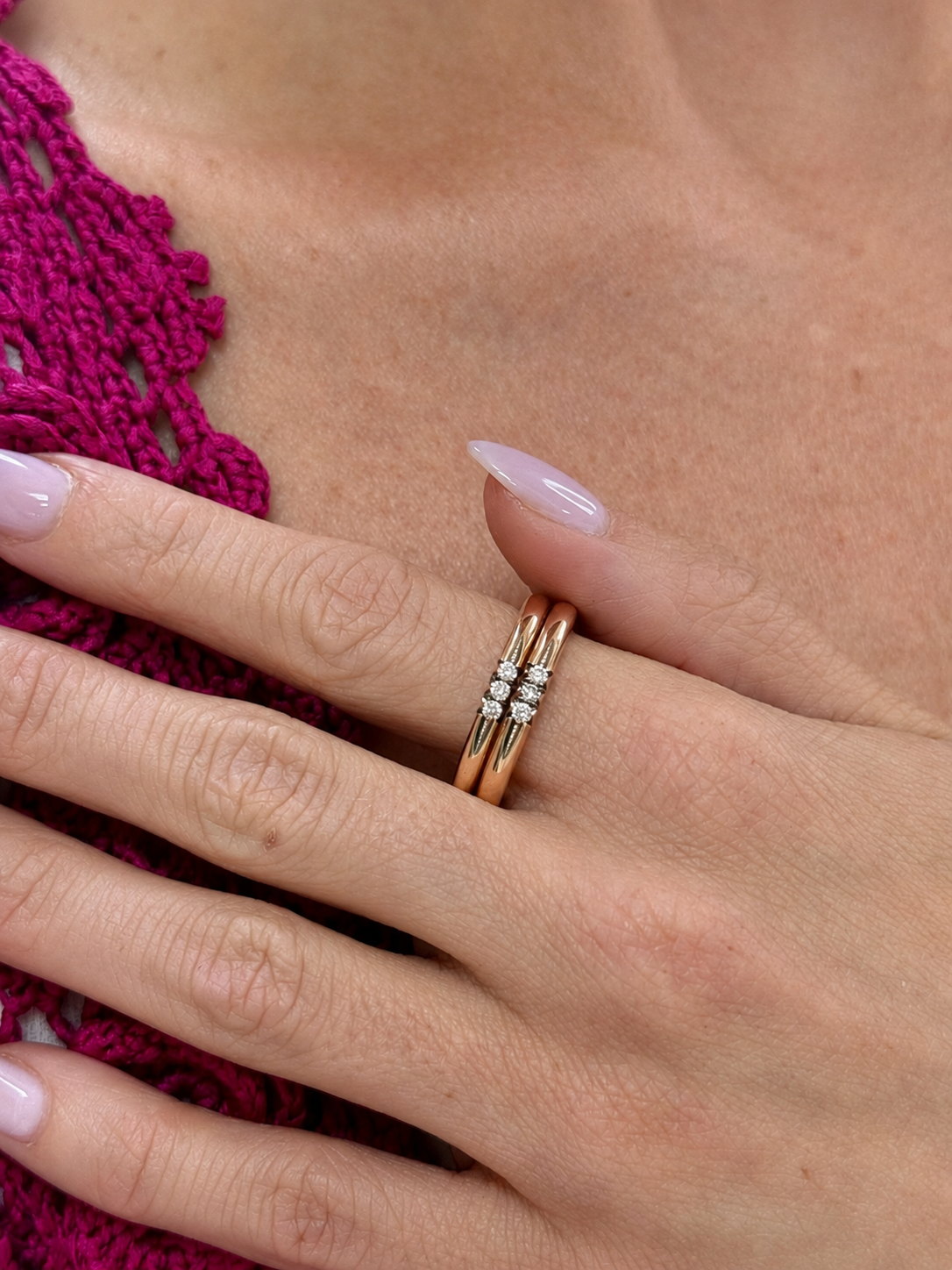 Pink Gold & Diamond Ring