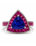 18KWG, Tanzanite & Pink Sapphire Ring
