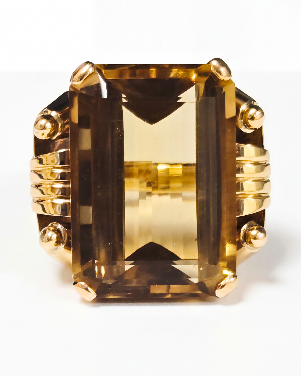 18KYG & Citrine Ring