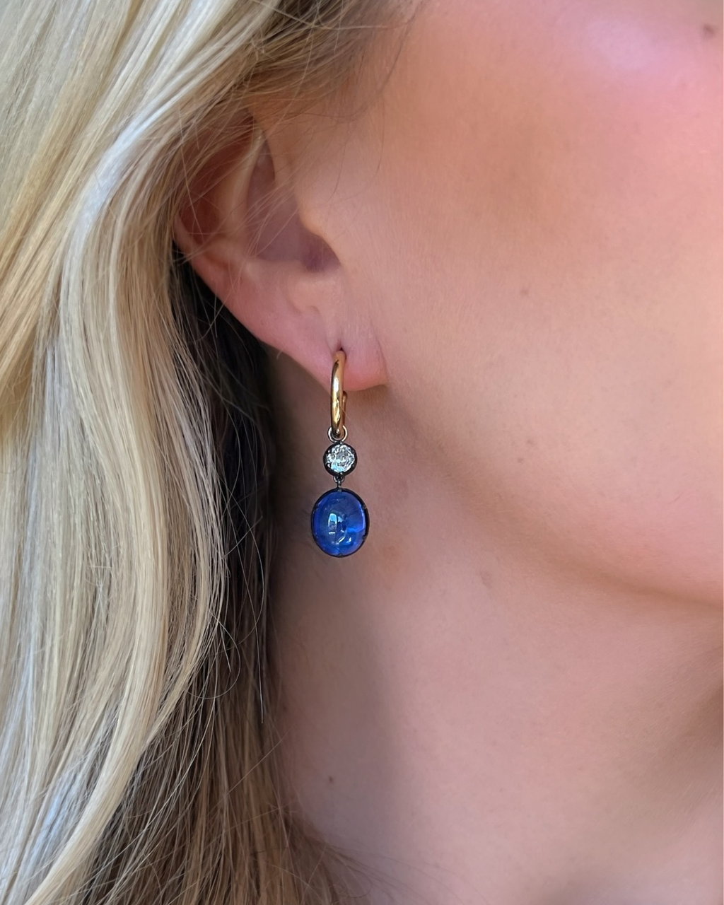 18KYG, Tanzanite, and Diamond Earrings