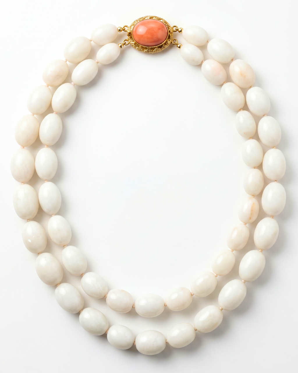 Natural Angel Skin Coral Necklace