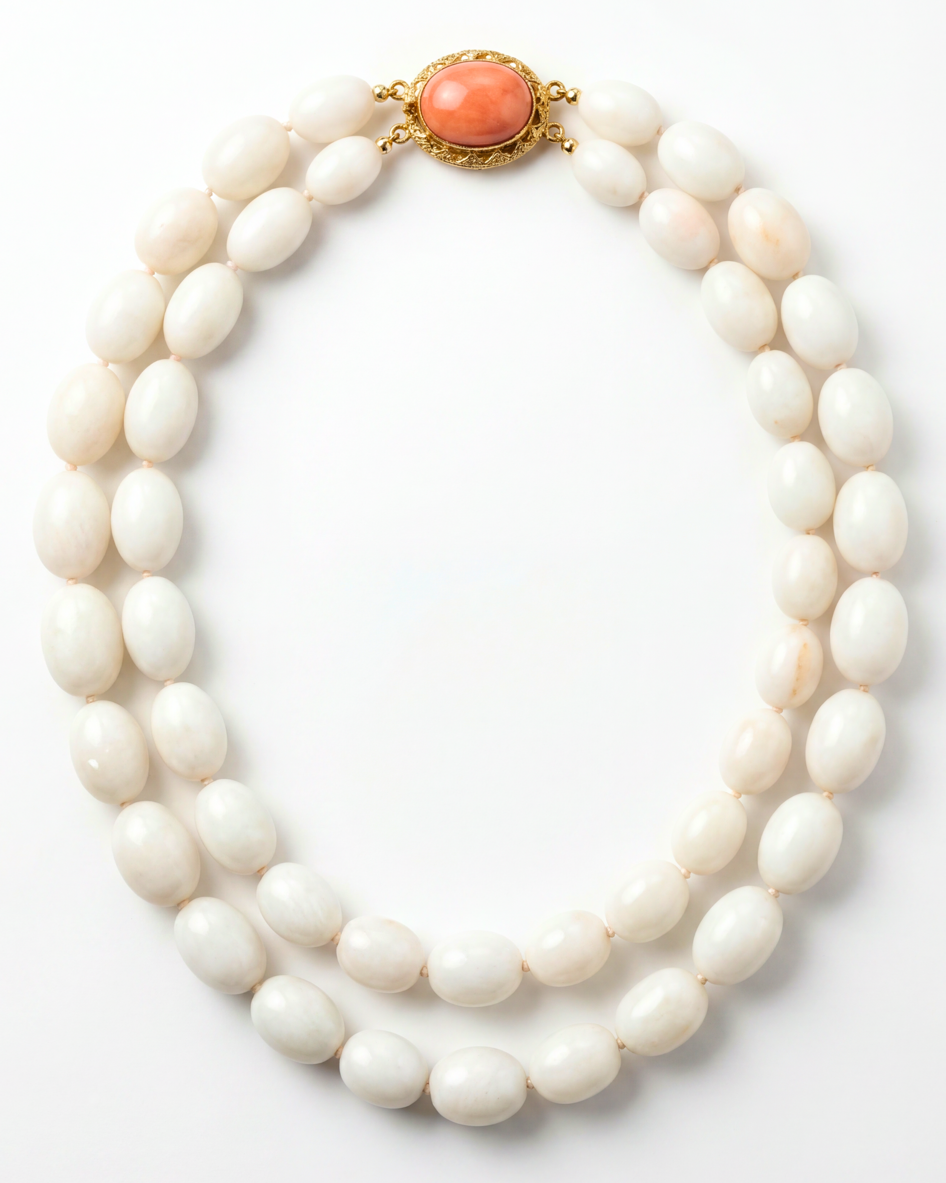 Natural Angel Skin Coral Necklace