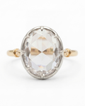 20KYG & Platinum, Rose Cut Diamond Ring