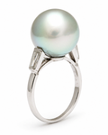 Platinum, Diamond & Cultured Pearl Ring