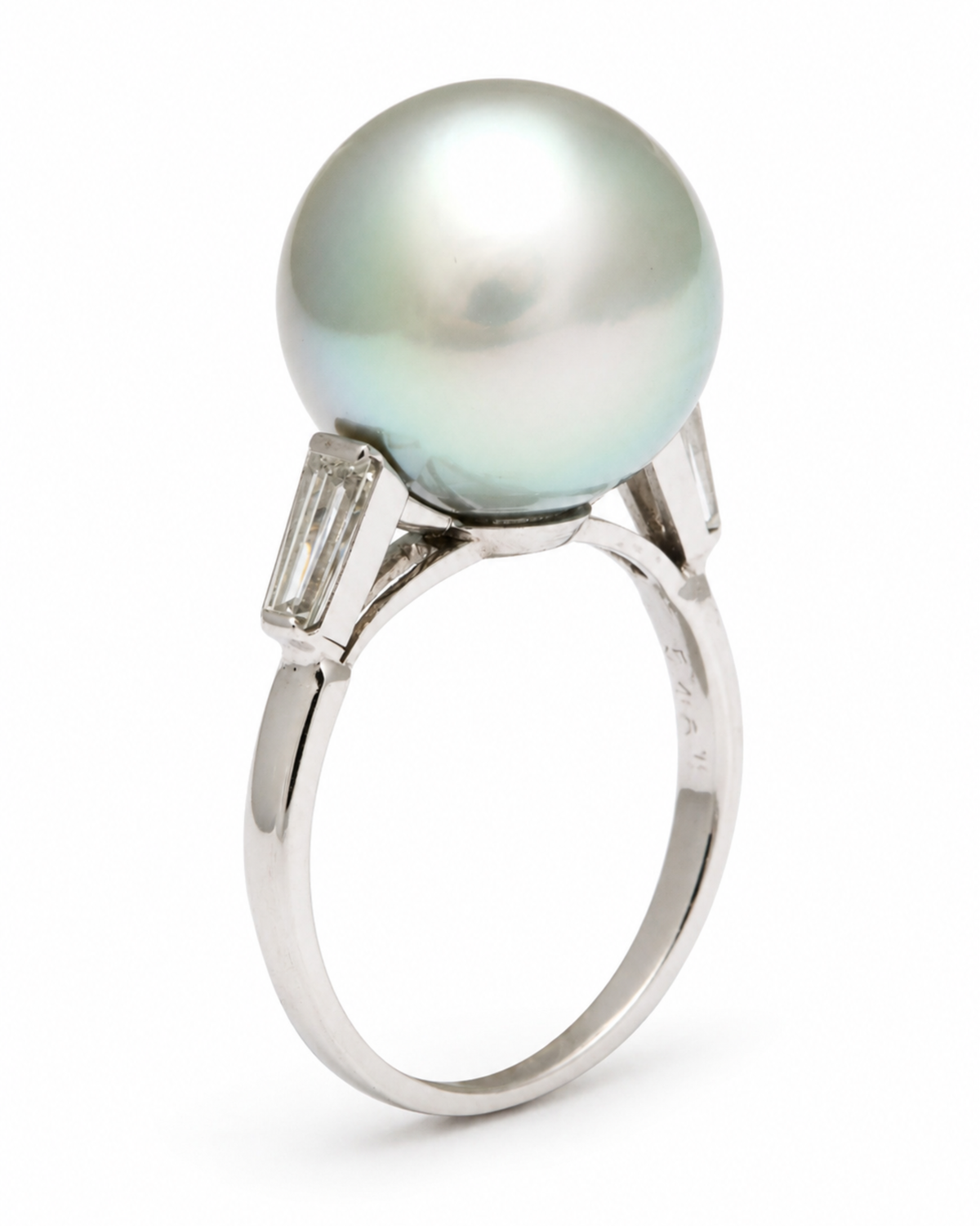 Platinum, Diamond & Cultured Pearl Ring