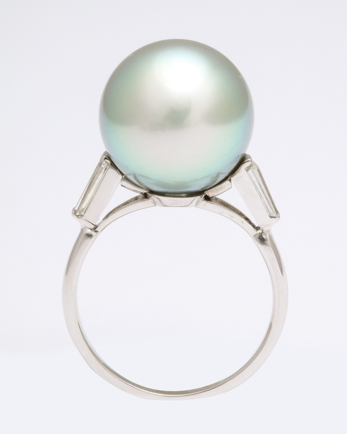 Platinum, Diamond & Cultured Pearl Ring