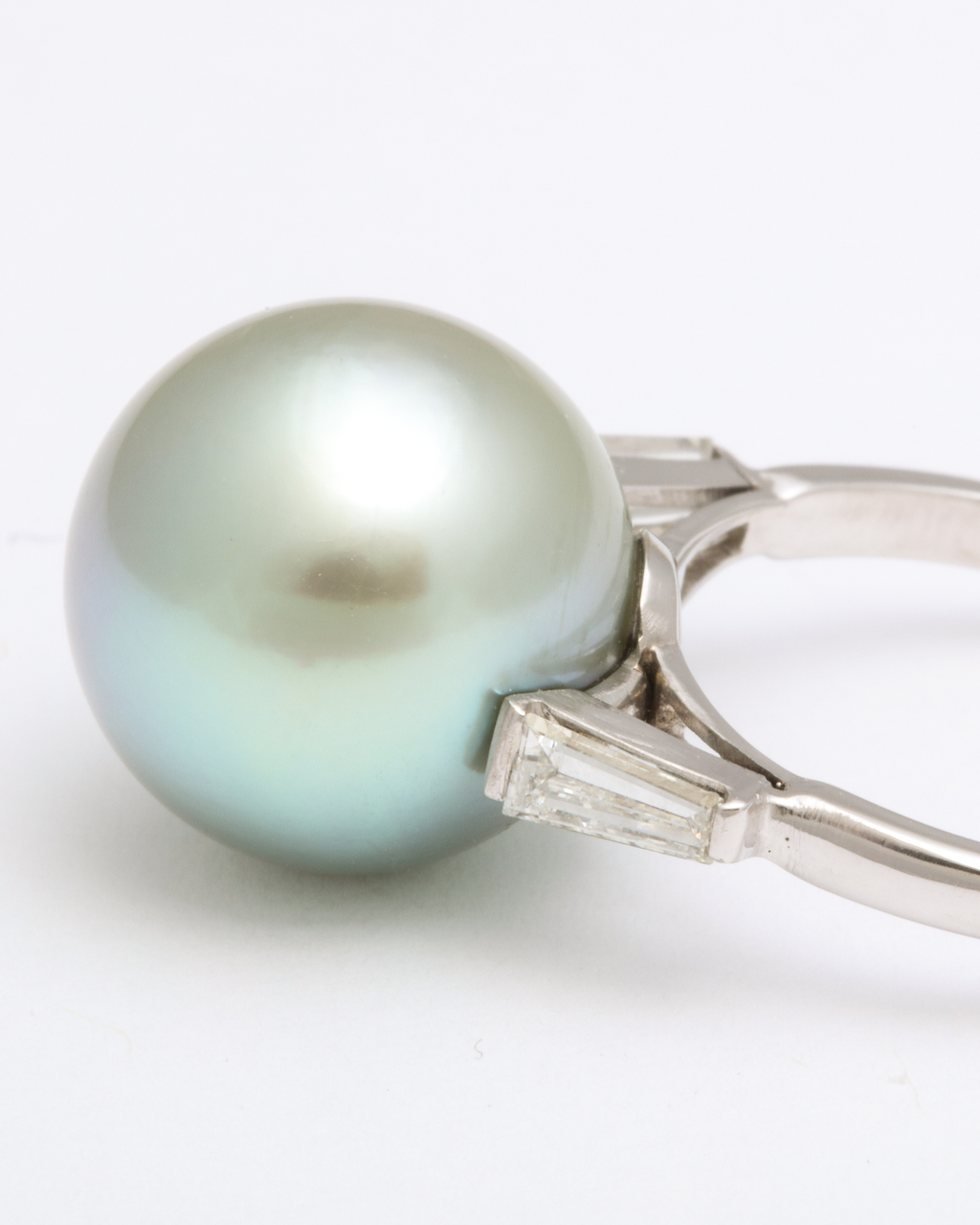 Platinum, Diamond & Cultured Pearl Ring