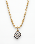 18KYG & Emerald Cut Diamond Necklace