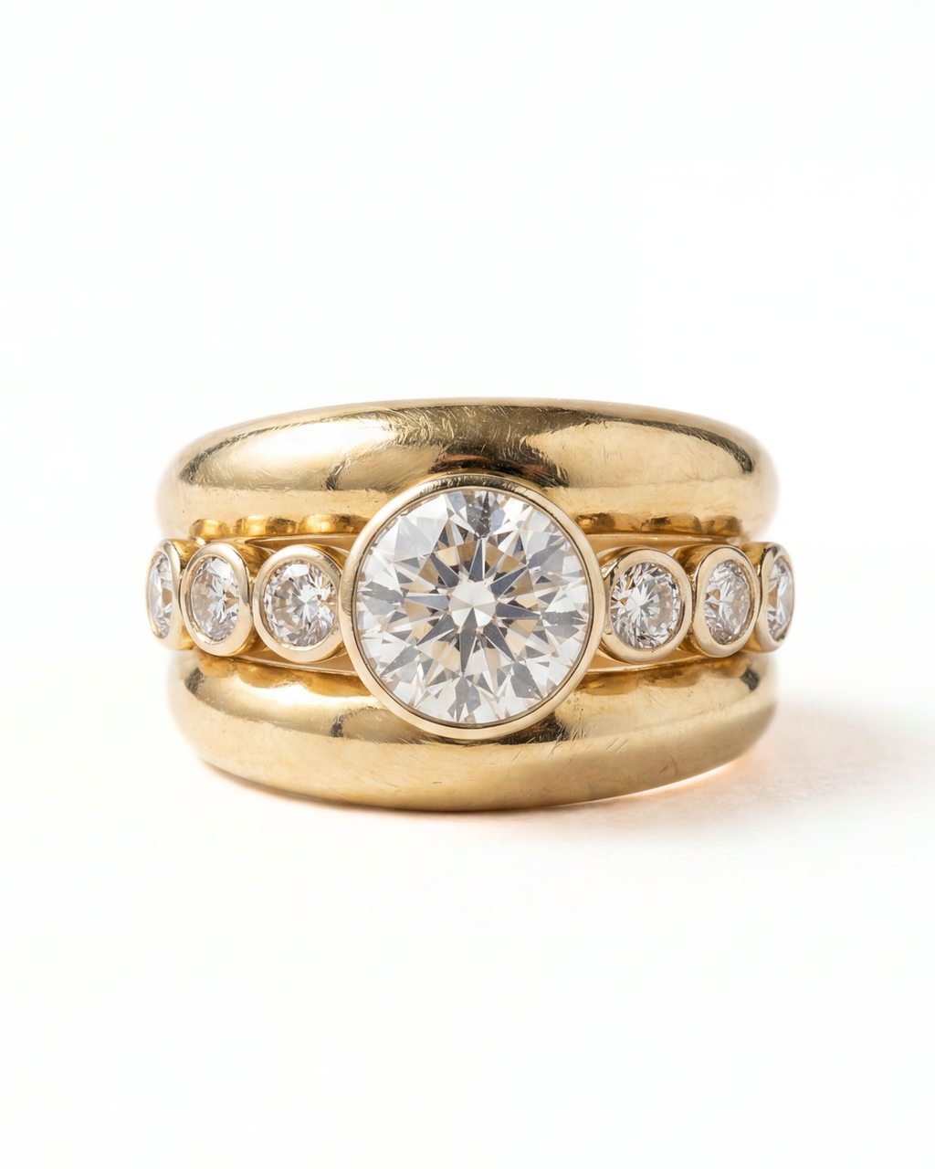 18KYG, Old European Cut Diamond Ring