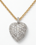 Victorian Heart Pendant on an 18KYG Rolo Chain