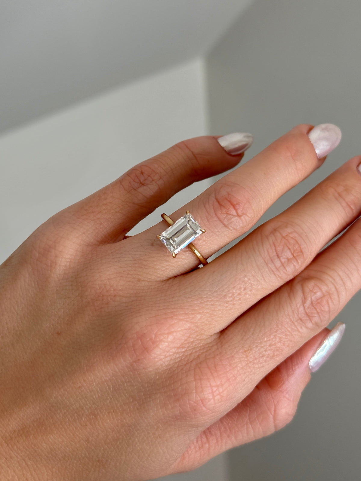 2.85ct Carre Cut Diamond Ring