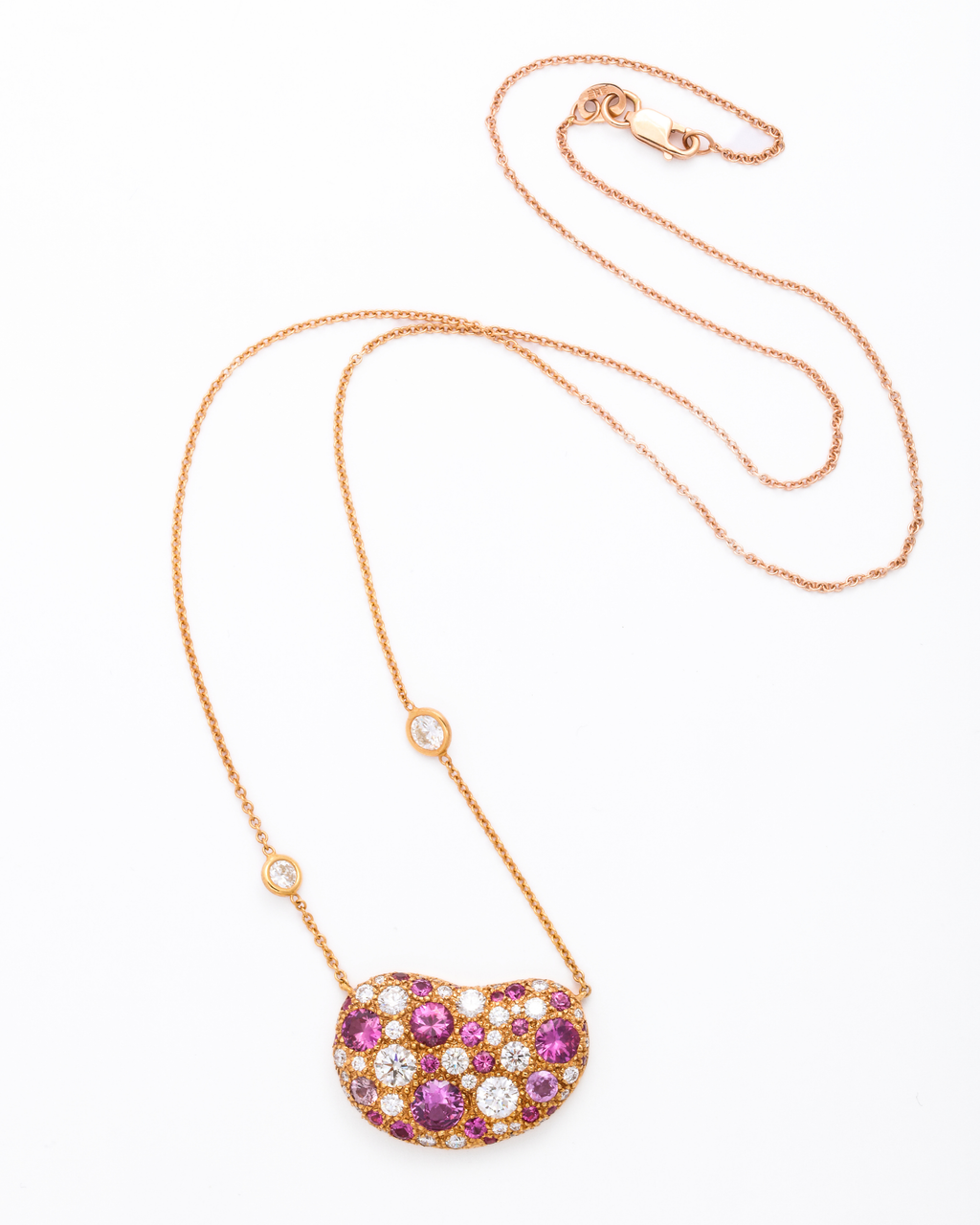 Pink Sapphire & Diamond Pendant