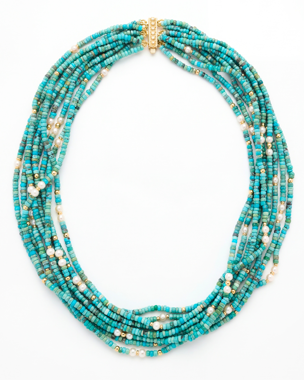 Turquoise & Cultured Pearl Necklace