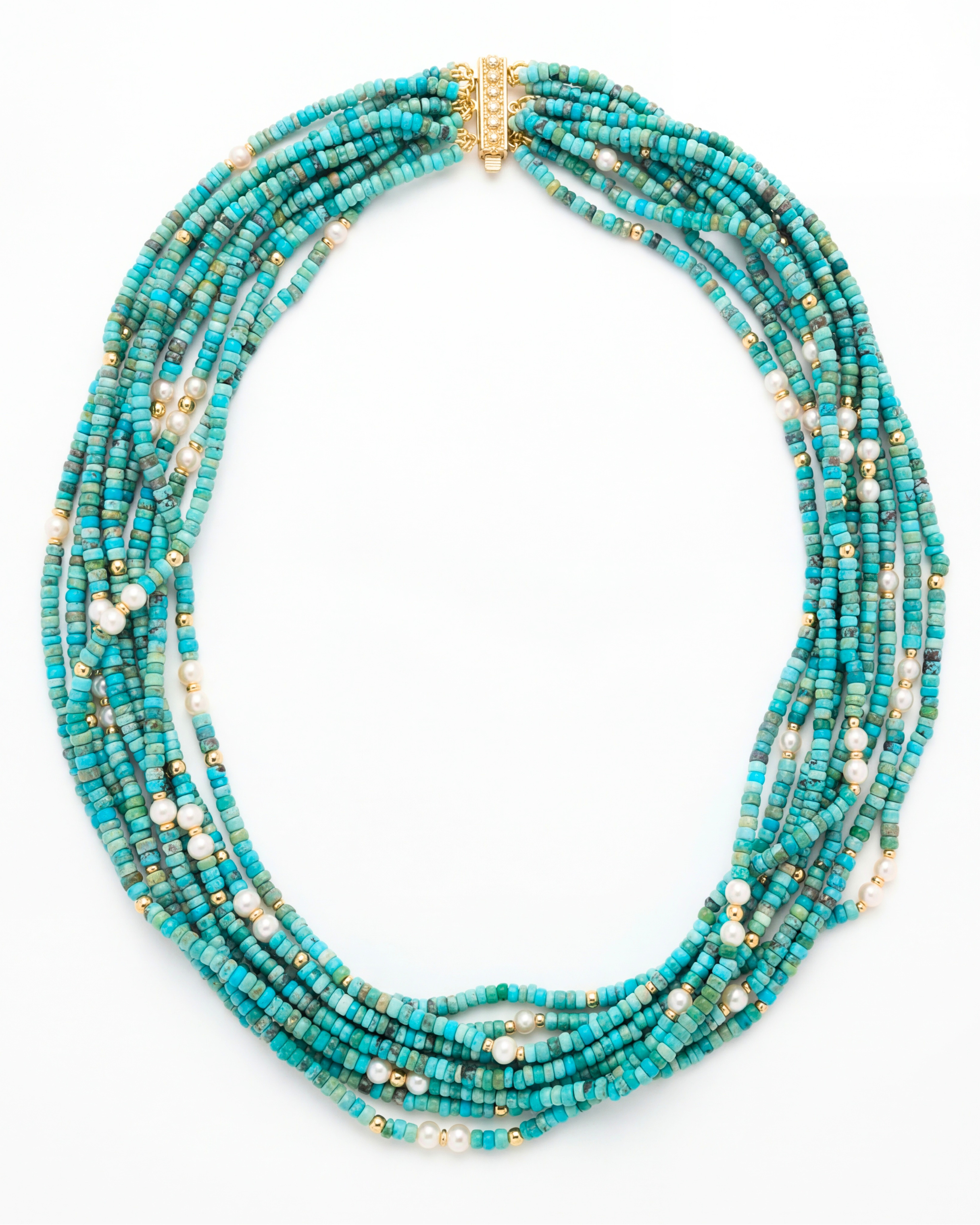Turquoise & Cultured Pearl Necklace
