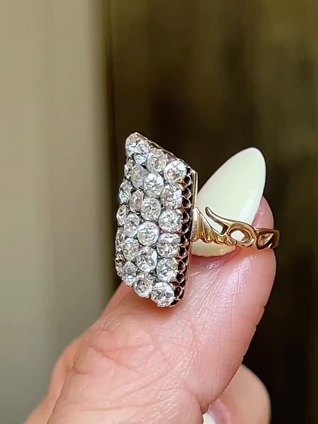 Vintage 14KYG Diamond Ring