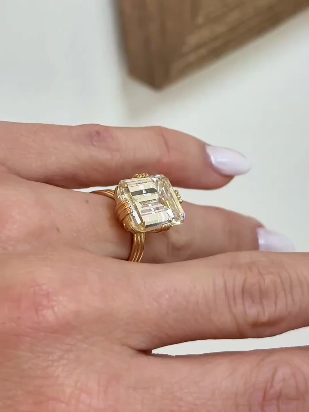 11.96ct Emerald Cut Diamond Ring
