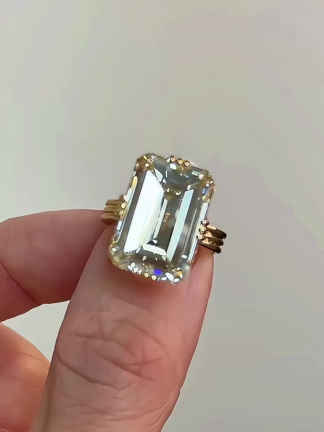 11.96ct Emerald Cut Diamond Ring