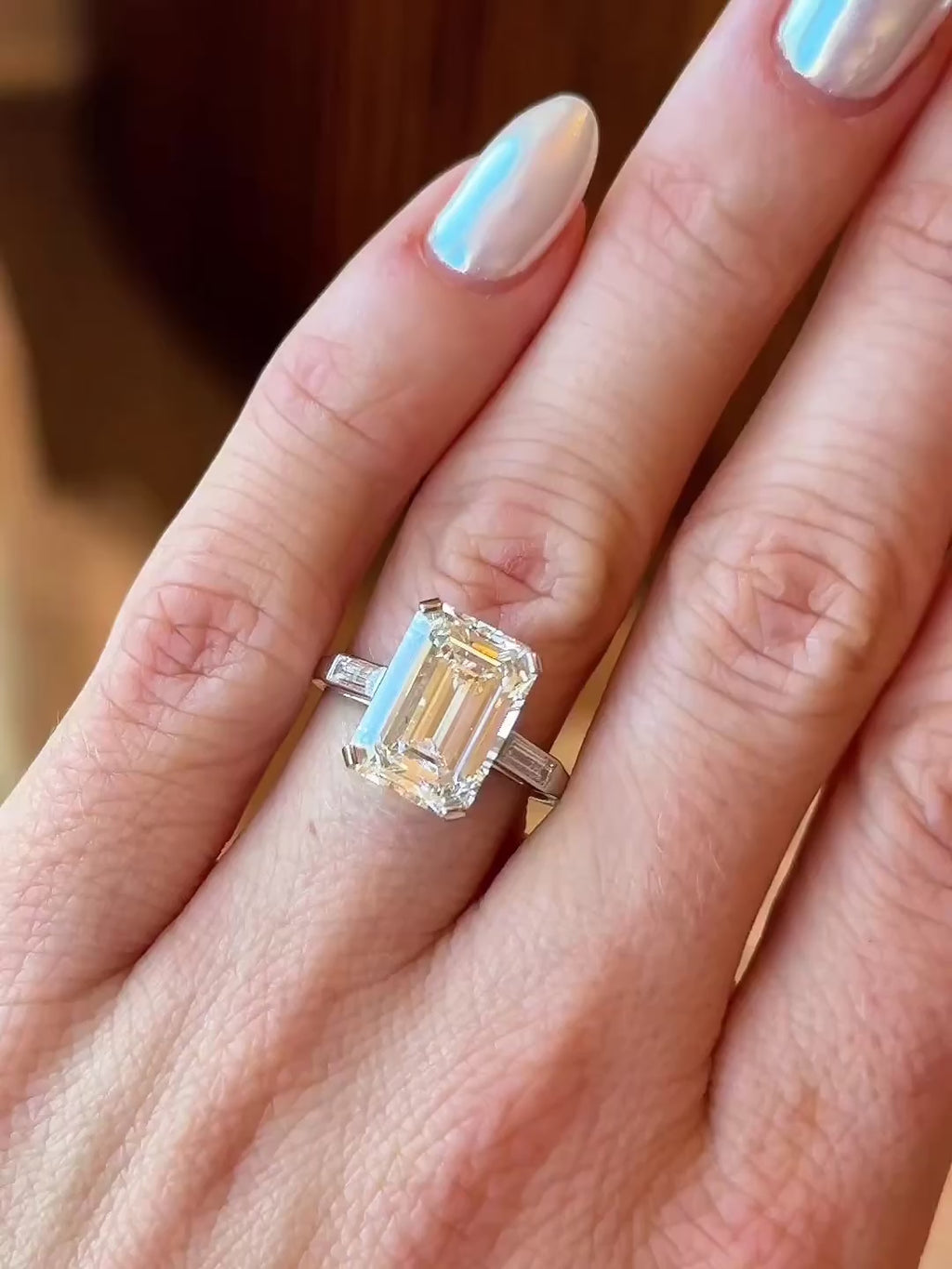 5.05ct Emerald Cut Diamond Ring