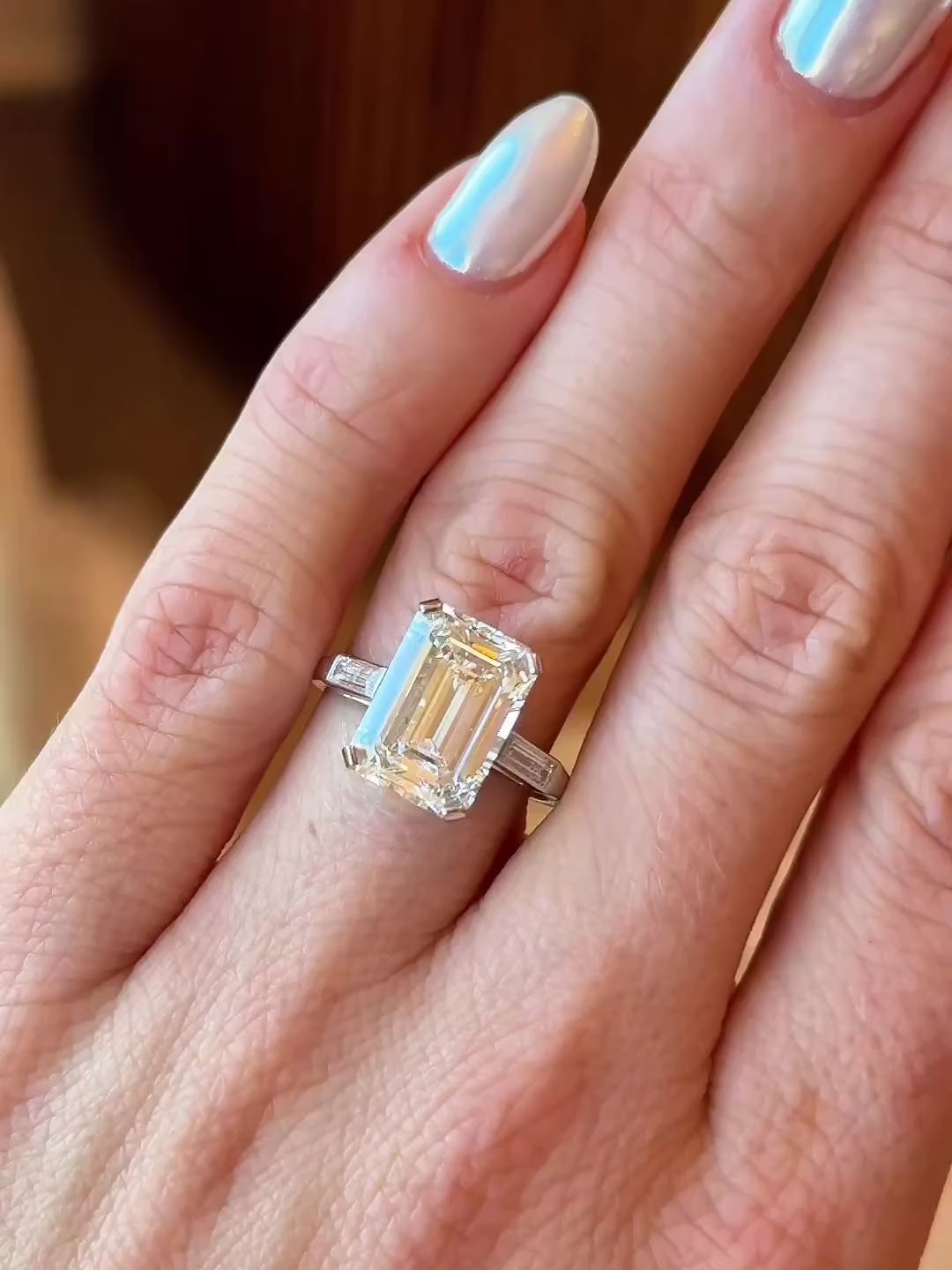 5.05ct Emerald Cut Diamond Ring